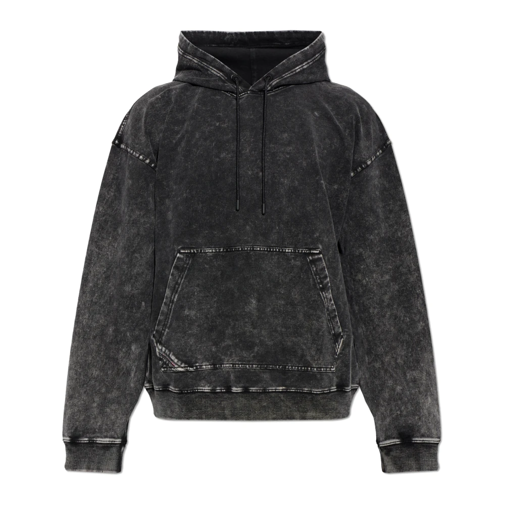 Diesel Mannelijk Zwart Hoodies & Sweatvesten Heren, Xs, Katoen, S-Boxt-Hood-Tuk Katoenen Hoodie