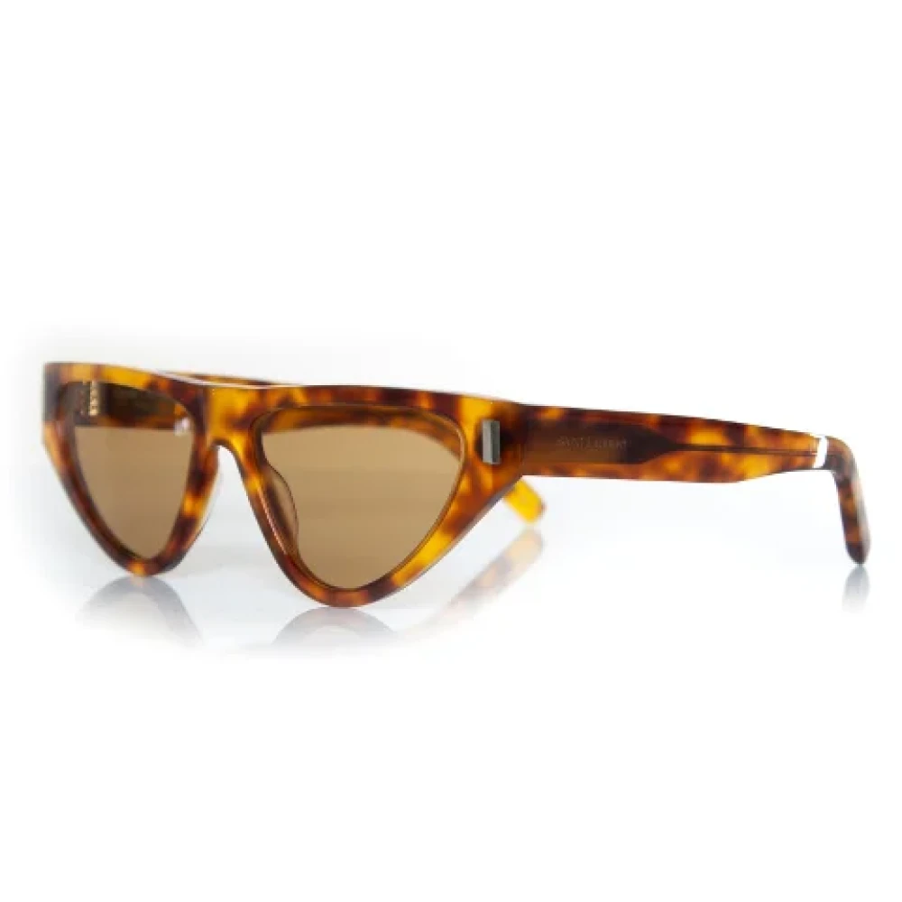 Yves Saint Laurent Vintage Pre-owned Fabric sunglasses Brown Dames