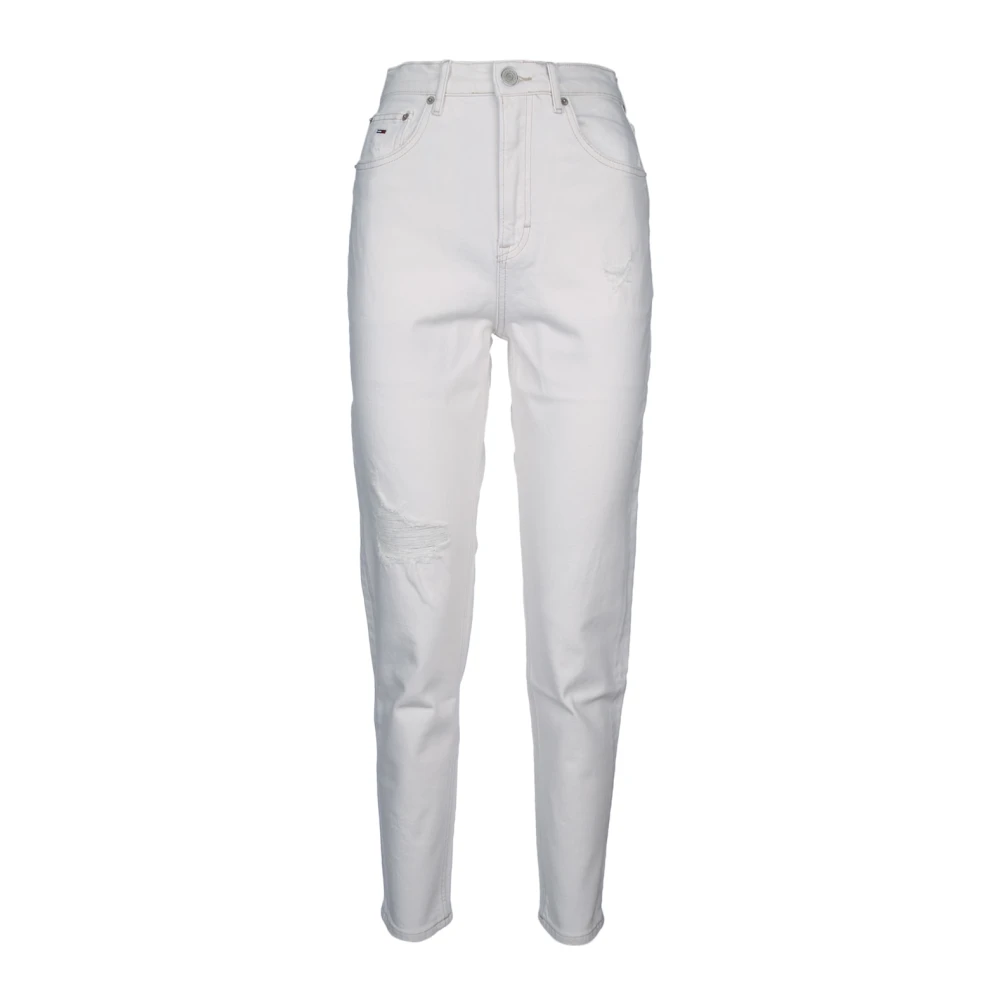 Tommy Jeans Casual Denim Broek voor Mannen White Dames