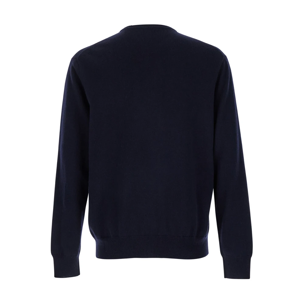 Plain Units Blauwe Cashmere Crewneck Sweater Blue Heren