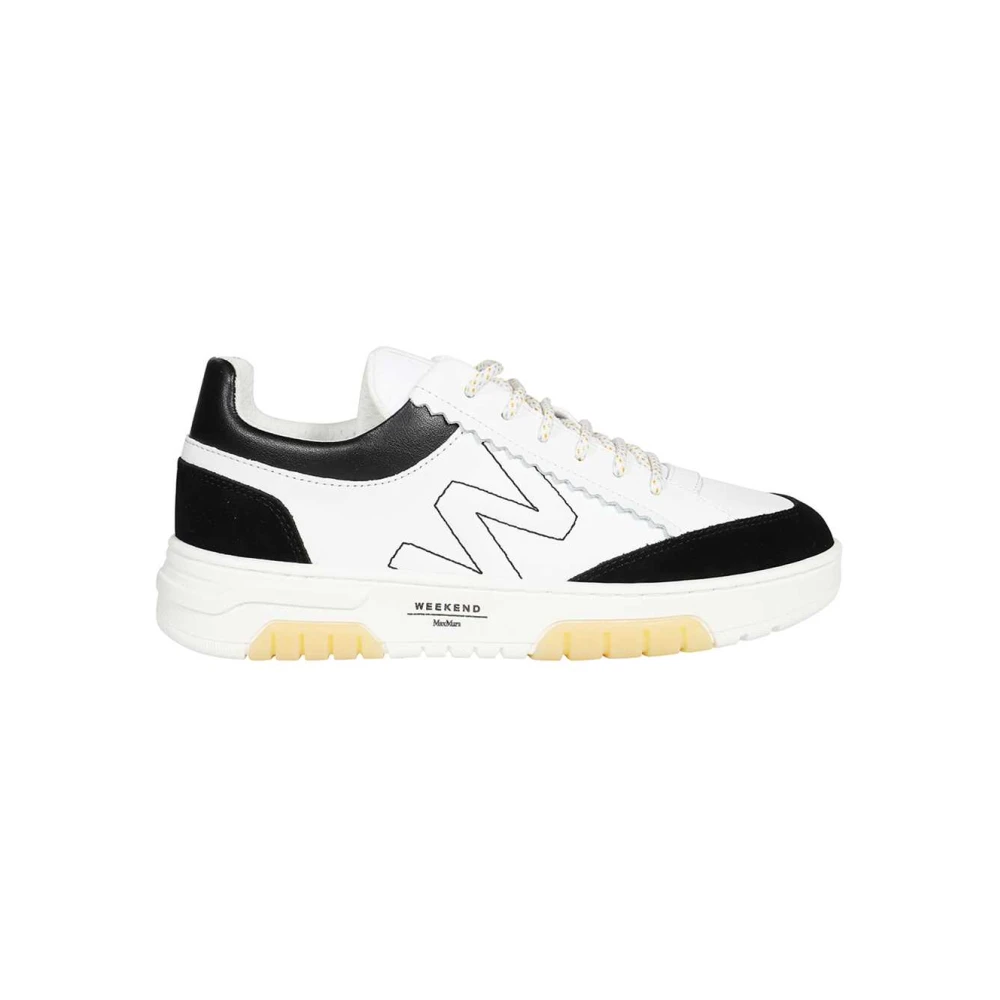 Weekend Max Mara Leren Sneakers met Logo Detail Dames Schoenen Veelkleurig Multicolor