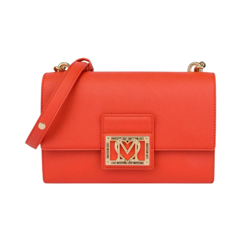 Love Moschino Saffiano Leren Tas Brown Dames