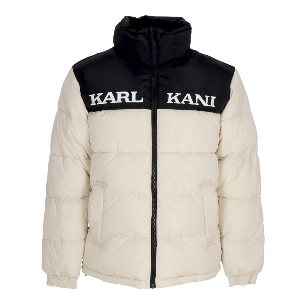 Karl Kani Retro Essential Puffer Jas met Rits Beige Heren