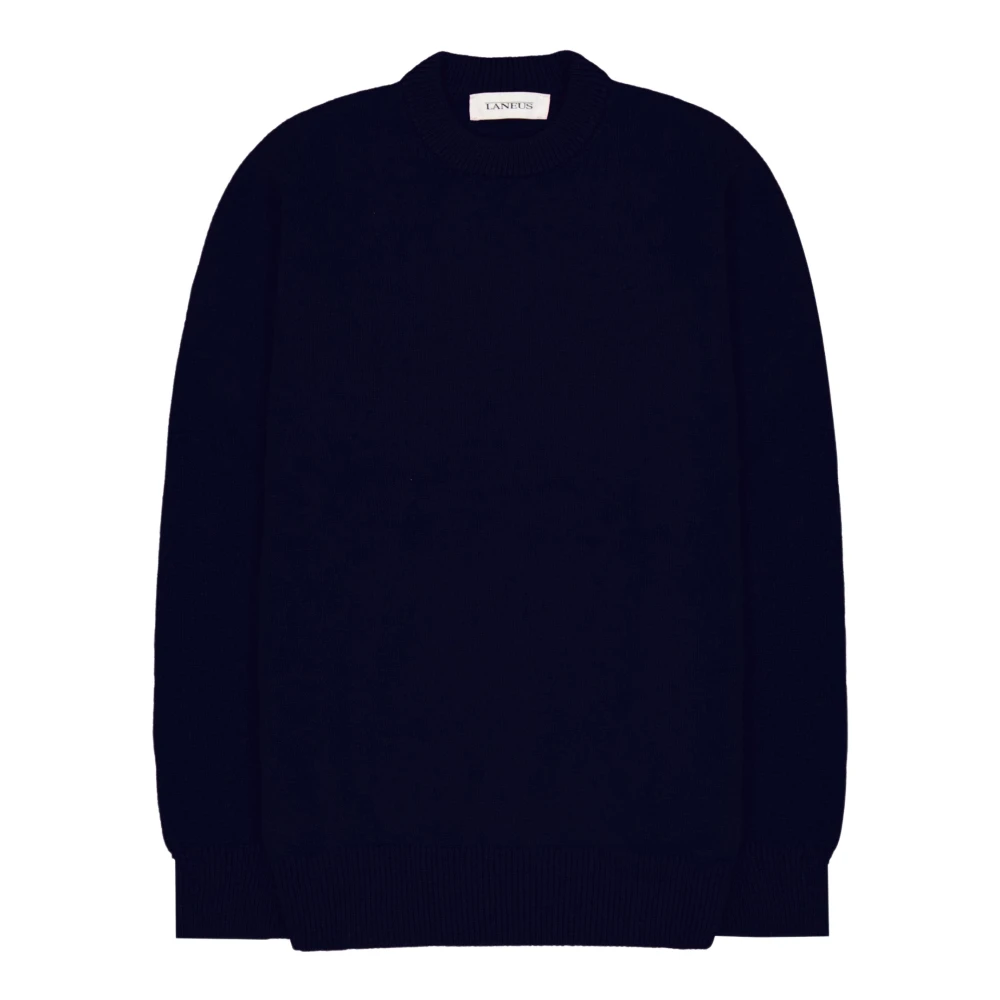 Laneus Ronde Hals Trui Blue Heren