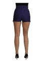 blue-high-waist-silk-blend-shorts