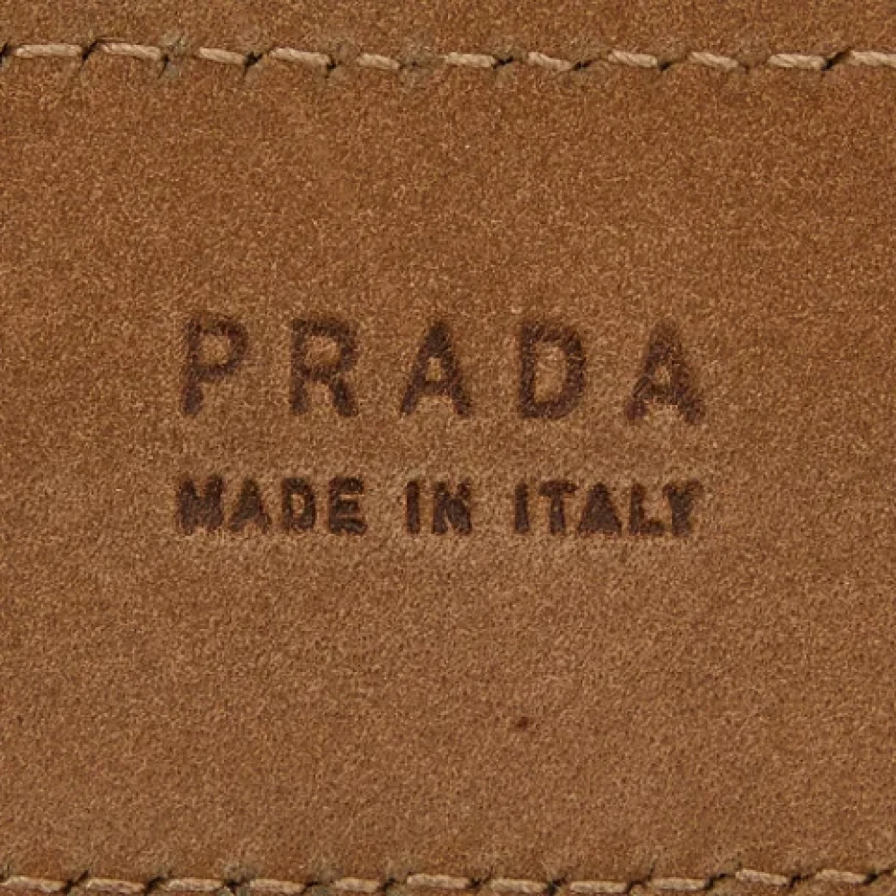 Prada Vintage Pre-owned Leather belts Gray Dames