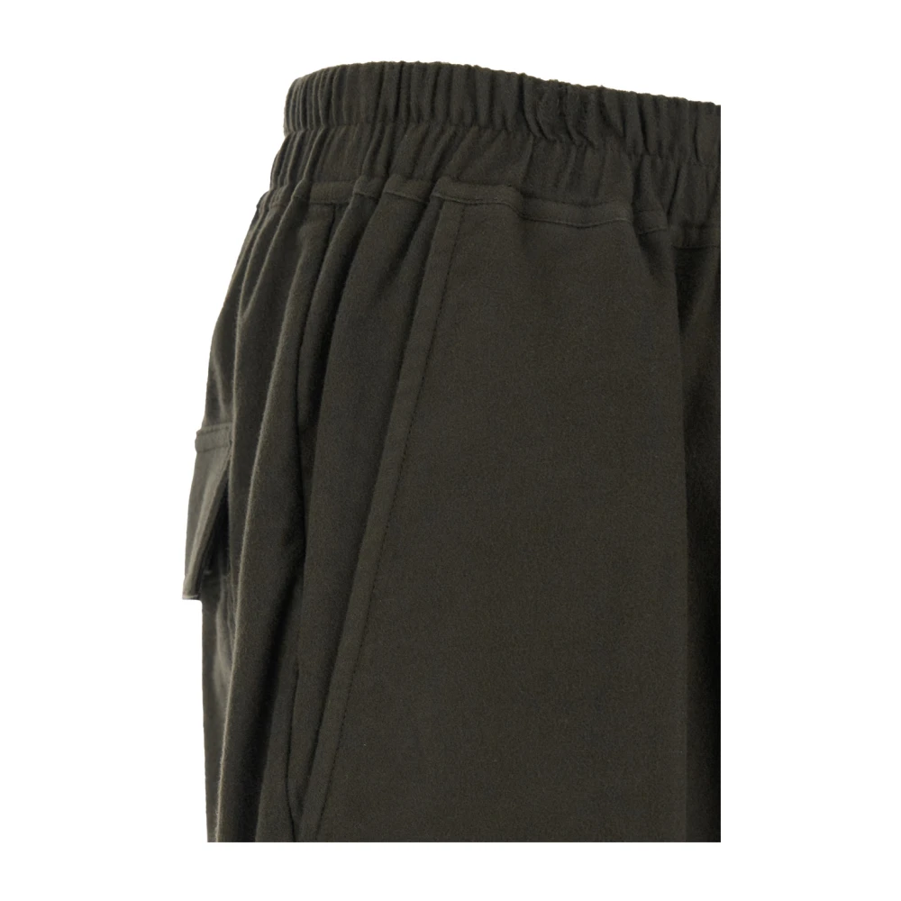 Rick Owens Groene Drop-Crotched Katoenen Trekkoordbroek Green Heren