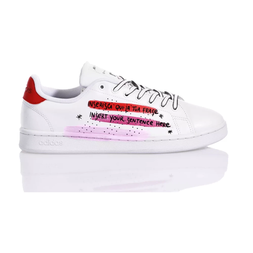 Håndlavet Hvide Røde Sneakers