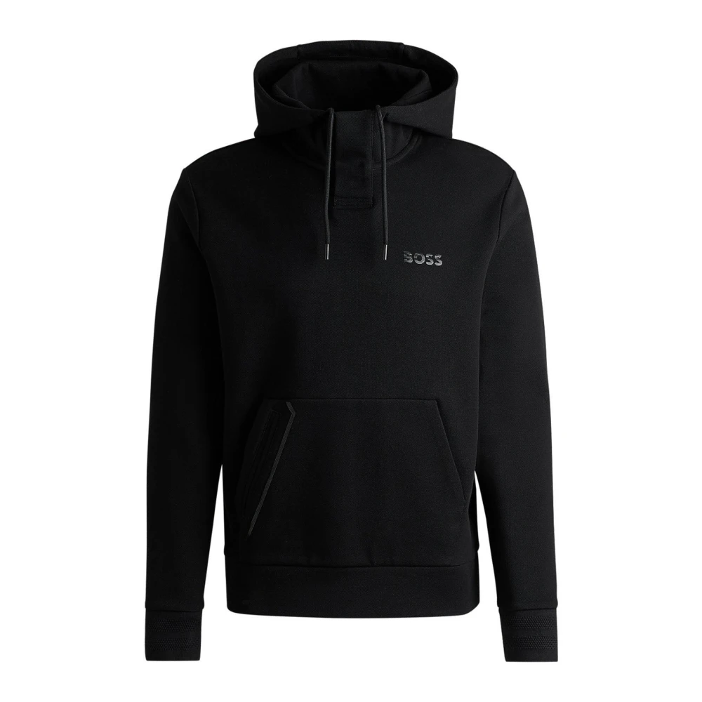 Hugo Boss Zwarte hoodie Soody Mirror Black Heren