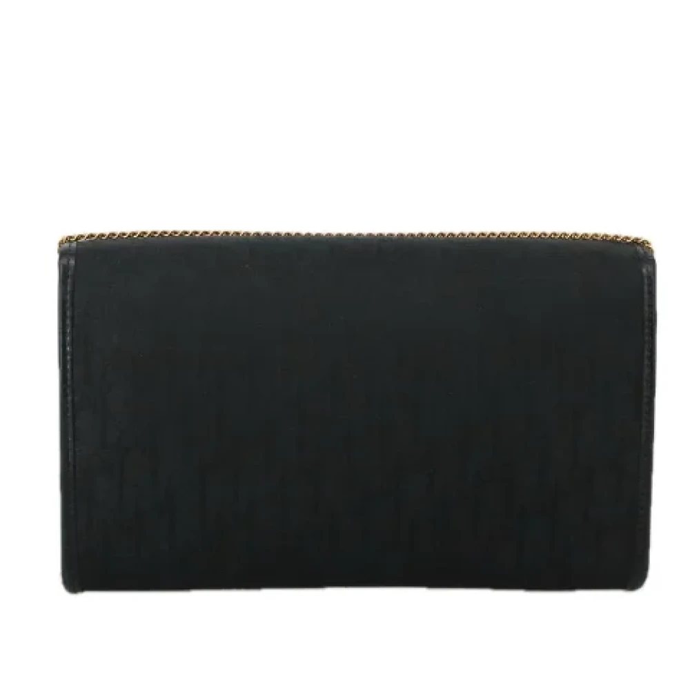 Dior Vintage Pre-owned Canvas shoulder-bags Black Dames