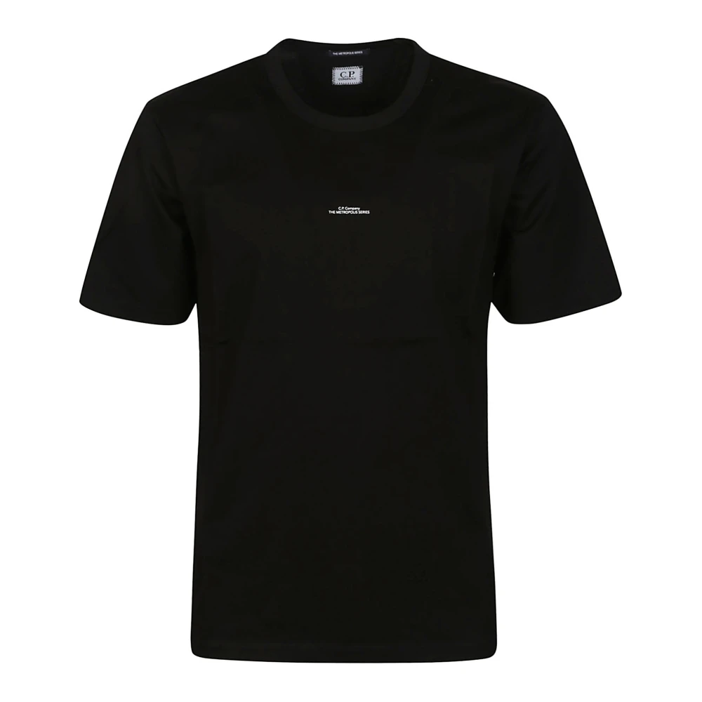 C.P. Company Zwart Logo Print Jersey T-Shirt Black Heren