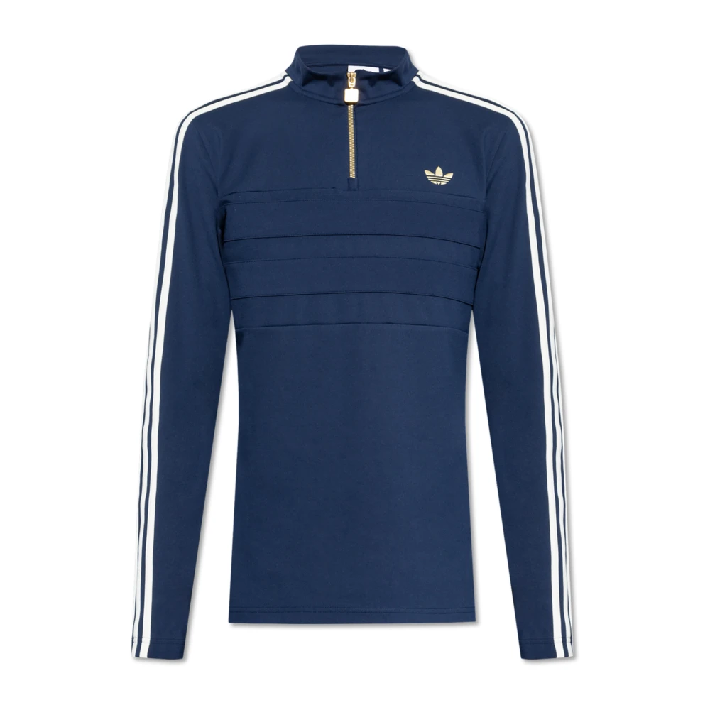 Adidas Originals Sweatshirt met opstaande kraag en rits Blue Heren