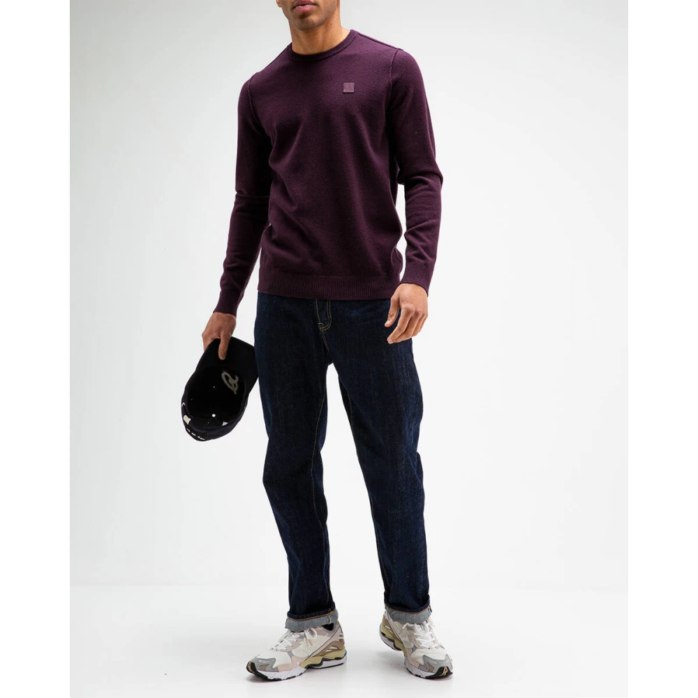 Butcher of Blue Clifden Crew Pullover Blue Heren