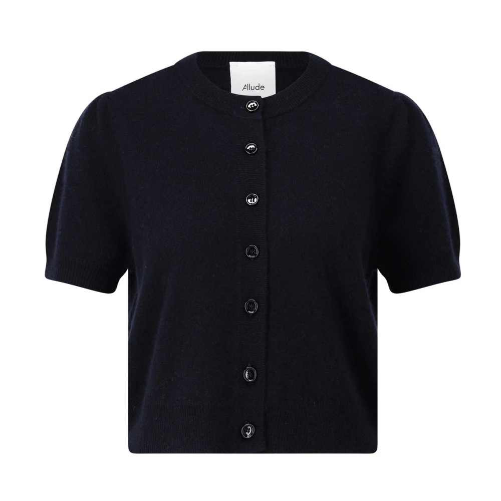 Allude Kasjmier Vest met Pofmouwen Blue Dames