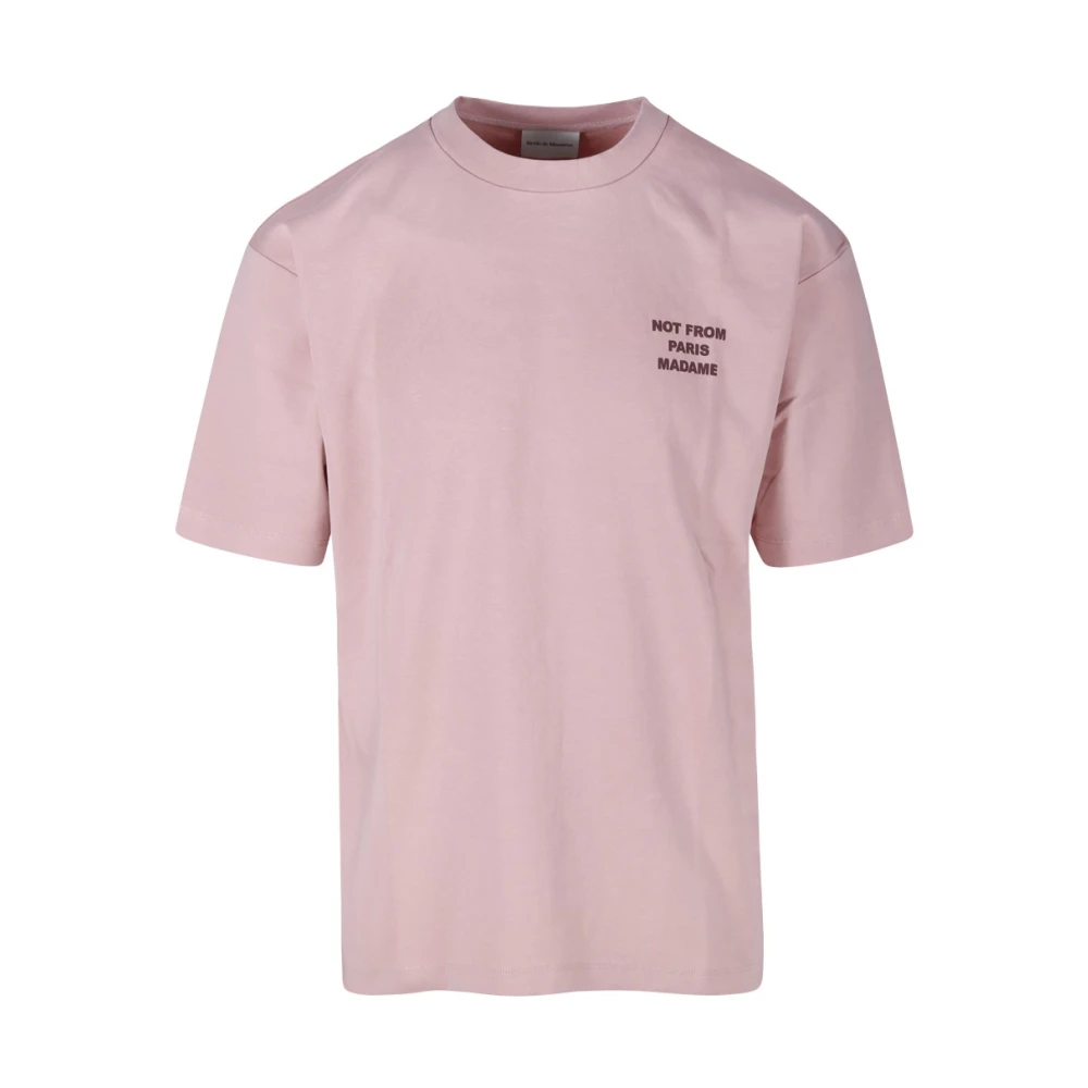 Drole de Monsieur Logo Achterkant T-Shirt Pink Heren