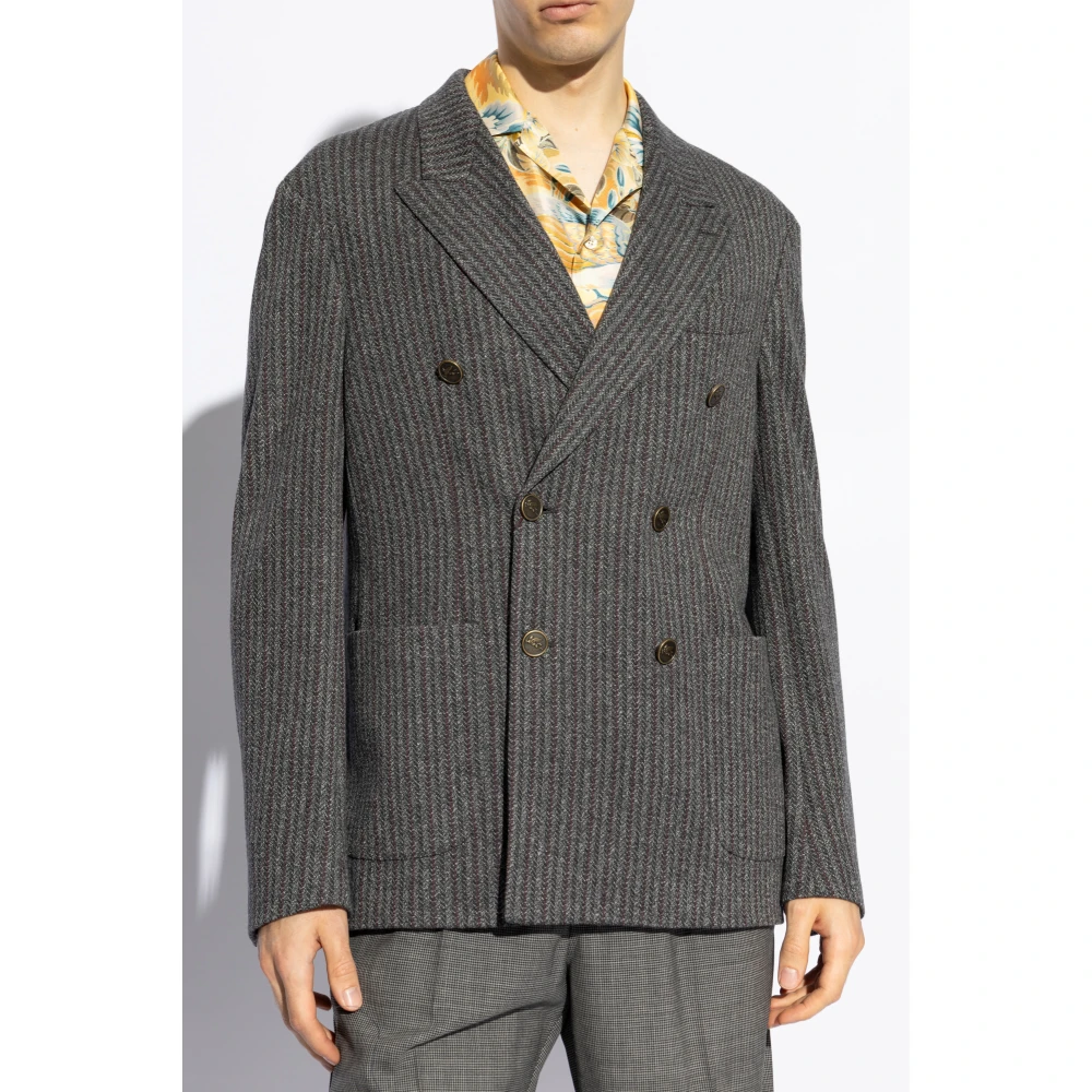 ETRO Wollen jas Gray Heren