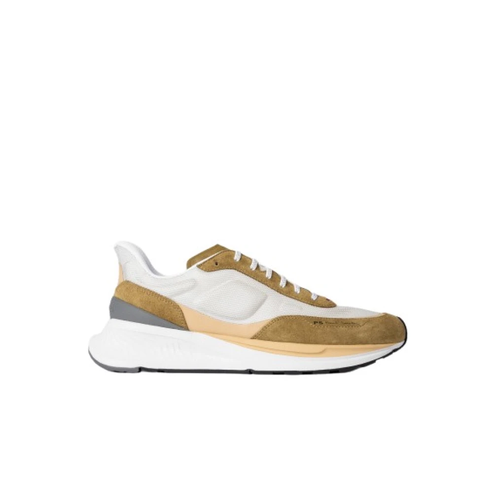 PS By Paul Smith Beige Novello Sneaker met Sportieve Details Beige Heren