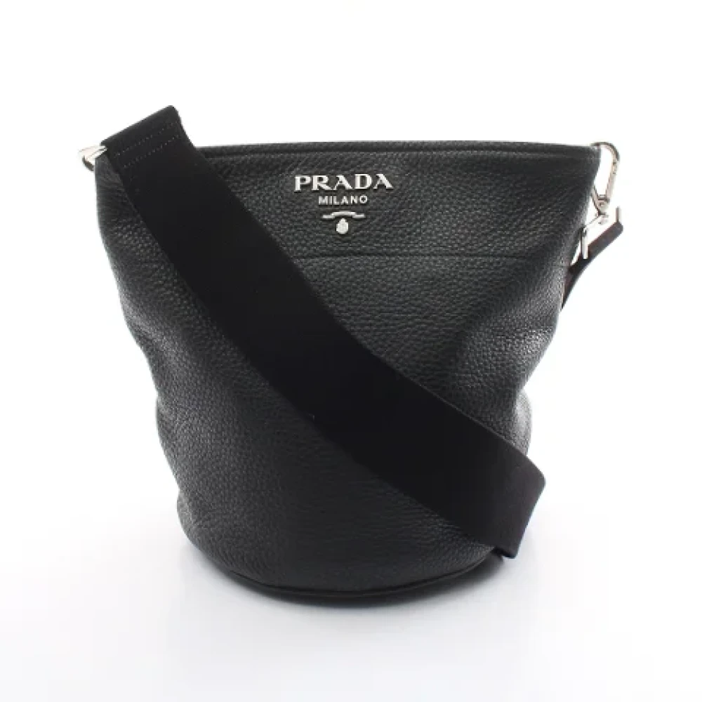 Prada Vintage Pre-owned Leather prada-bags Black Dames