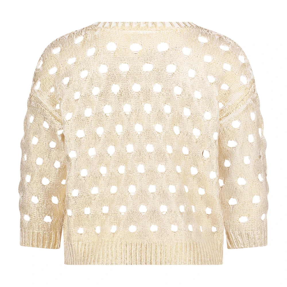 Betty & Co Gebreide trui met structuur White Dames