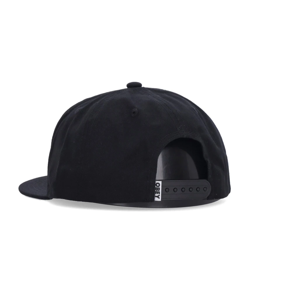 Obey Platte klep snapback pet zwart Black Heren