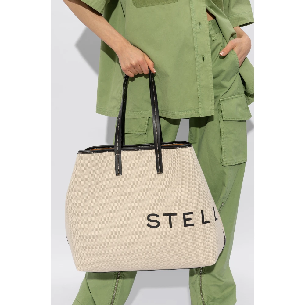 Stella Mccartney Shopper tas met logo Beige Dames
