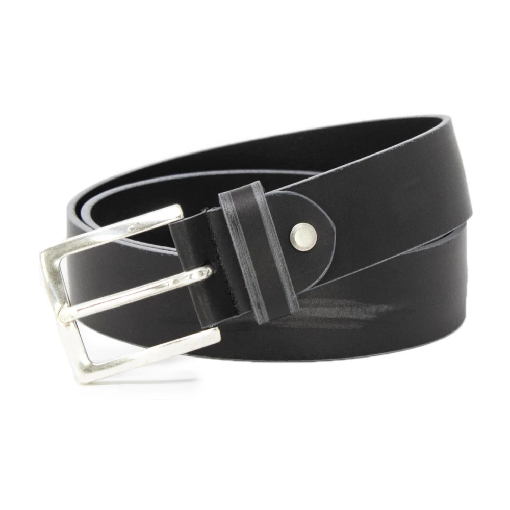 Antony Morato Men's Black Belts, S, Leather Belt With Buckle Fastening