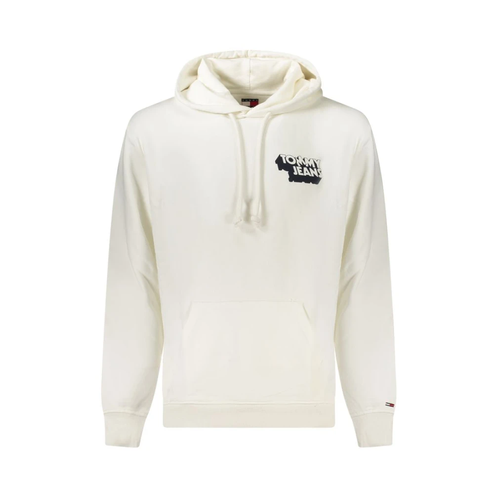 Tommy Hilfiger White Cotton Men Jumper Hoodie - Male - Hoodies - White - L - Sweatshirts & Hoodies