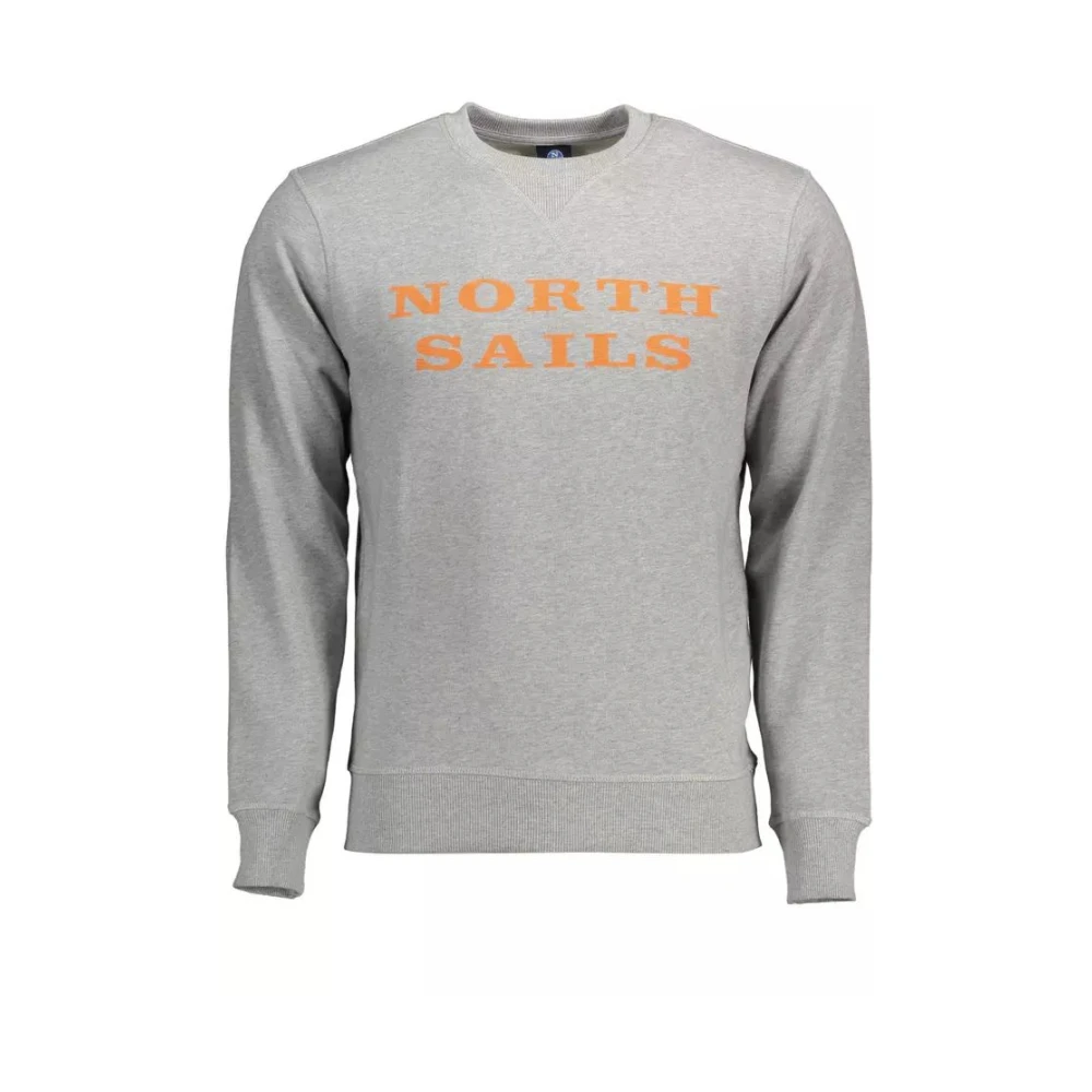 North Sails Men's Gray Sweatshirts, Xl, Stylish Printed Sweatshirt
