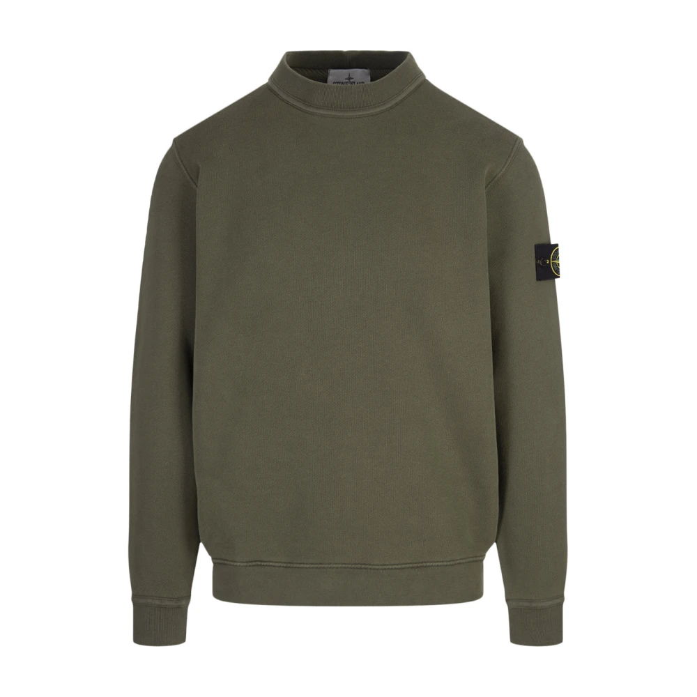 Stone Island Groene Crew-Neck Sweatshirt met 'Old' Behandeling Green Heren