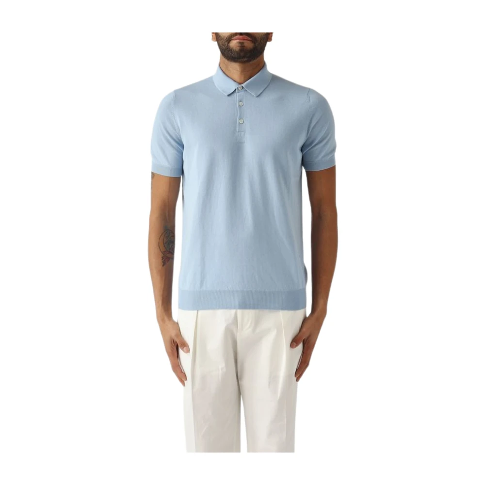Gran Sasso Mannelijk Blauw Tops Heren, 3XL, Katoen, Tennis M/M Polo