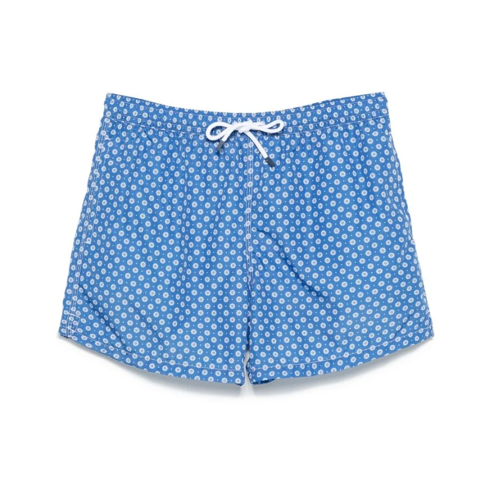 Fedeli Kobaltblauwe Strandkleding Trekkoord Shorts Blue Heren
