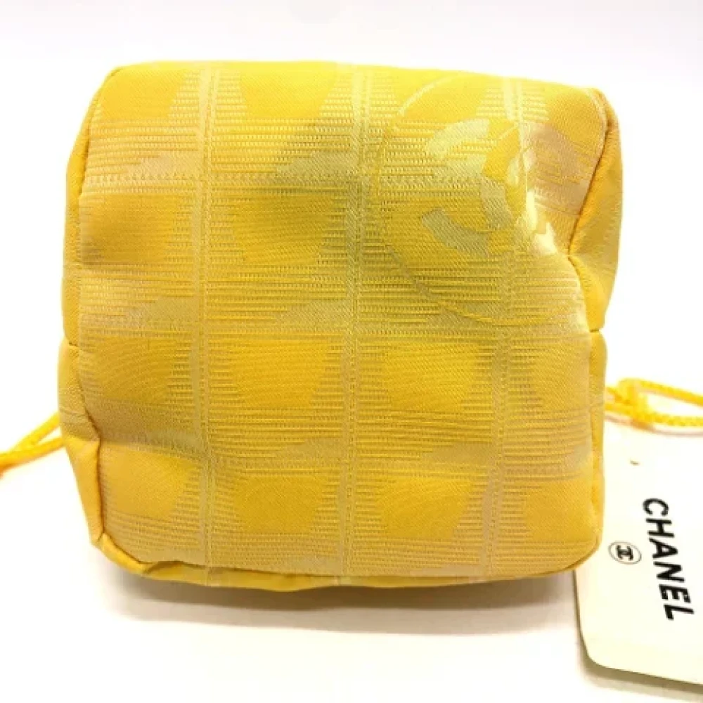 Chanel Vintage Pre-owned Canvas shoulder-bags Yellow Dames