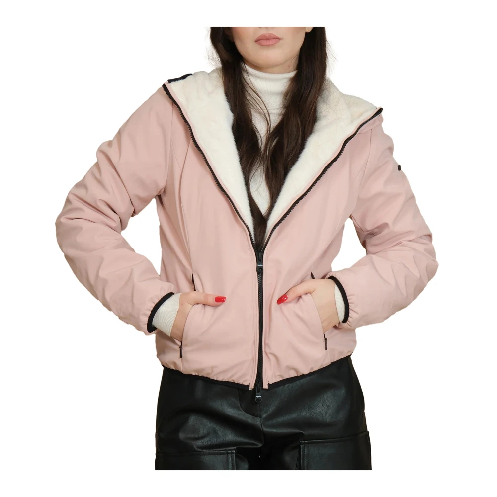 RefrigiWear Korte Lady Brisk Parka met capuchon Pink Dames