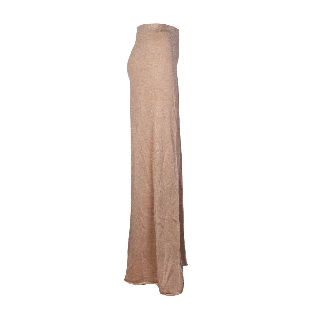 Circus Hotel Metallic hoge taille palazzo broek Brown Dames