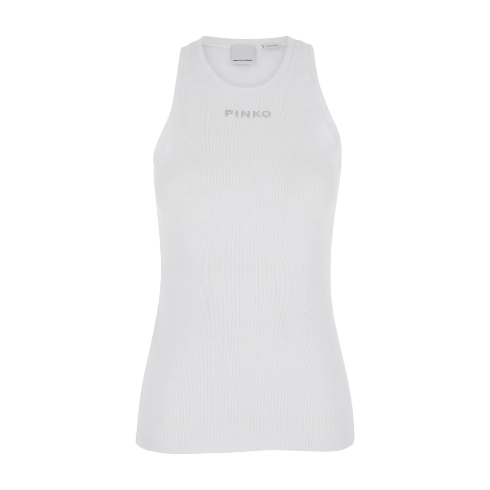 Pinko Witte Tanktop Distinto Stijl White Dames