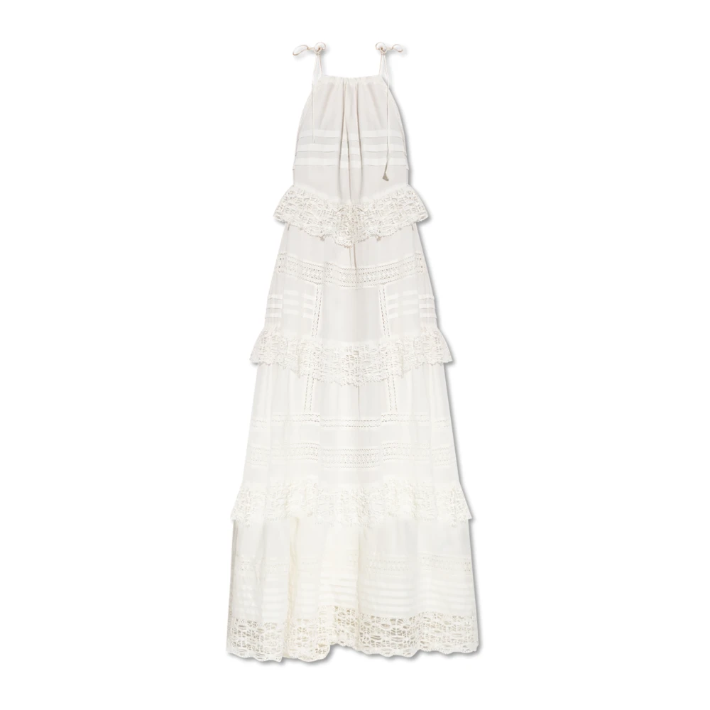 Munthe Elegante Jurk met Gehaakte Details White Dames