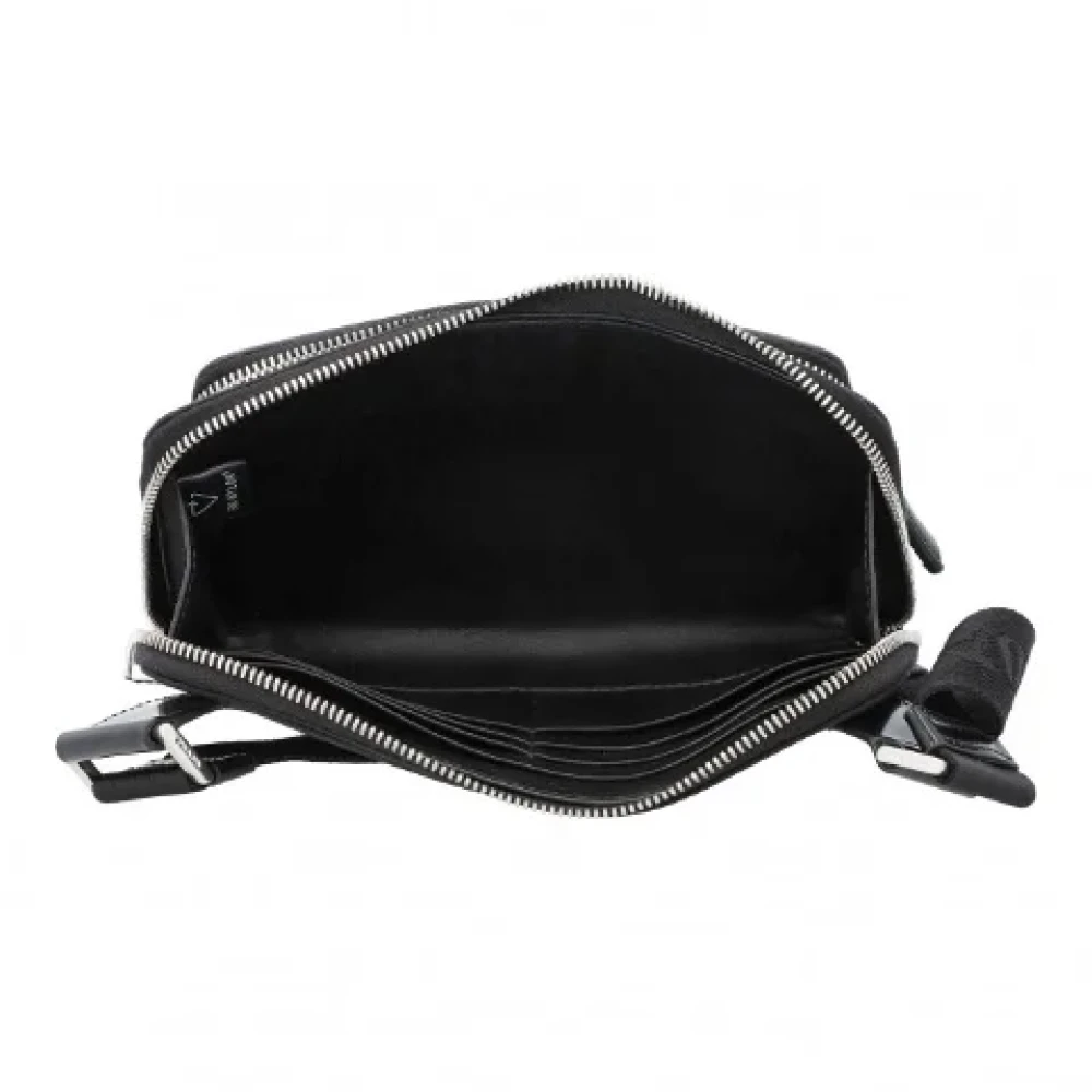 Prada Vintage Pre-owned Leather crossbody-bags Black Dames