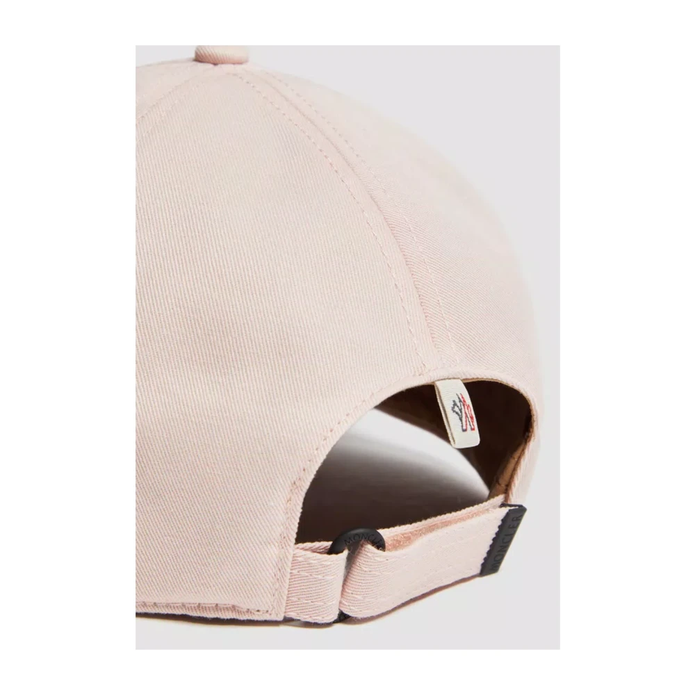 Moncler Roze Geborduurd Logo Katoenen Hoed Pink Dames