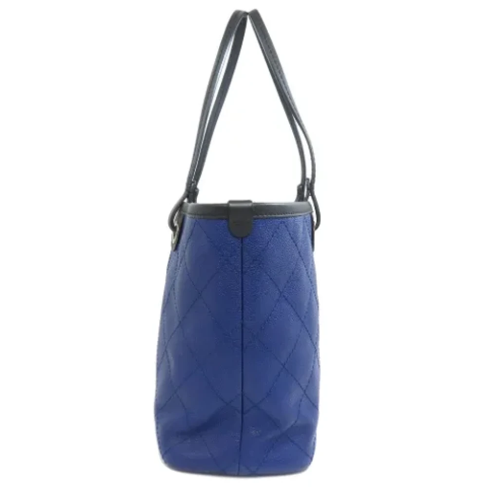 Chanel Vintage Pre-owned Leather shoulder-bags Blue Dames