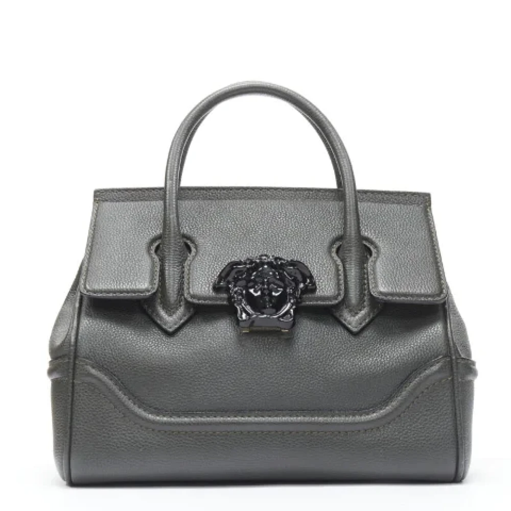 Versace Pre-owned Leather handbags Gray Dames