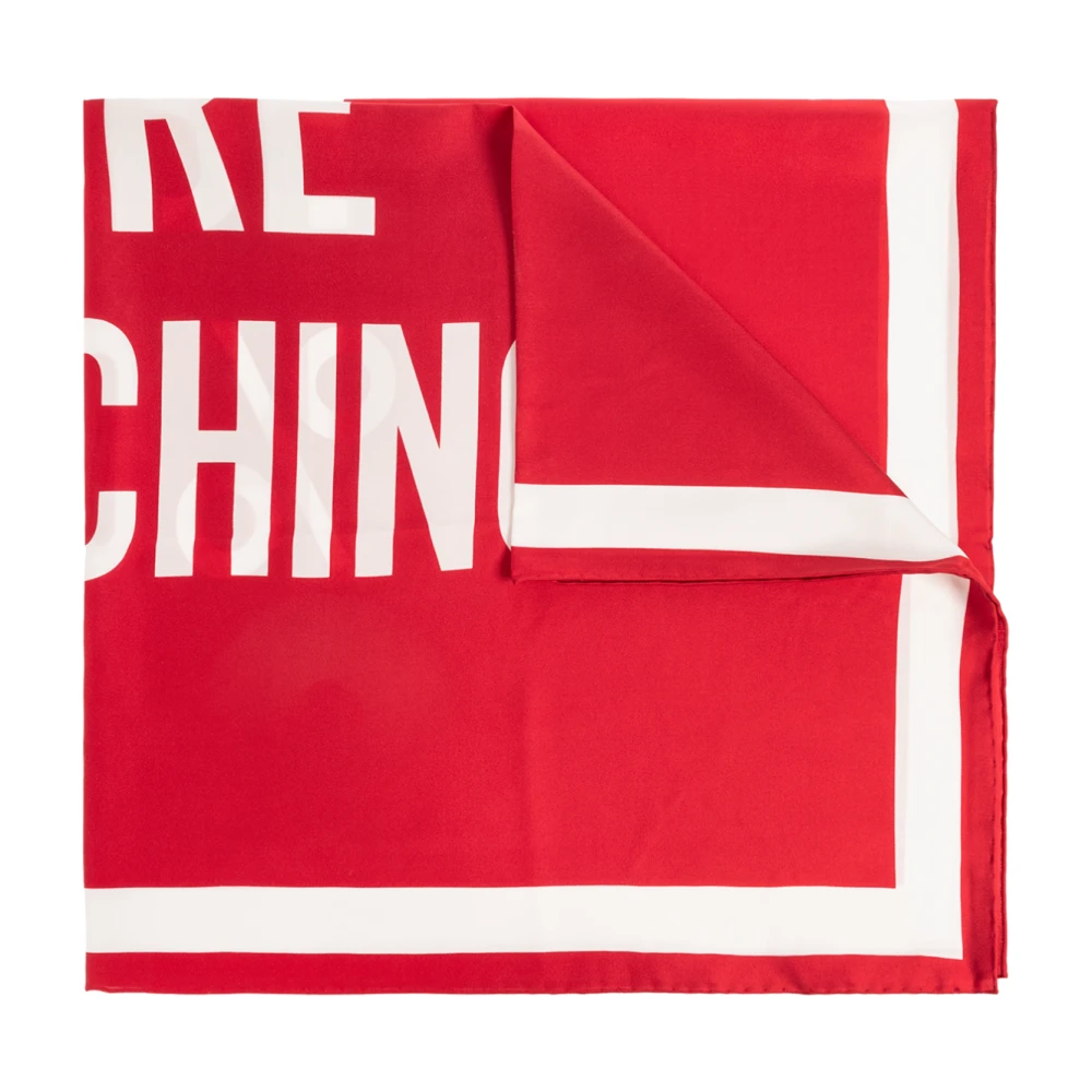 Moschino Zijden sjaal Red Unisex