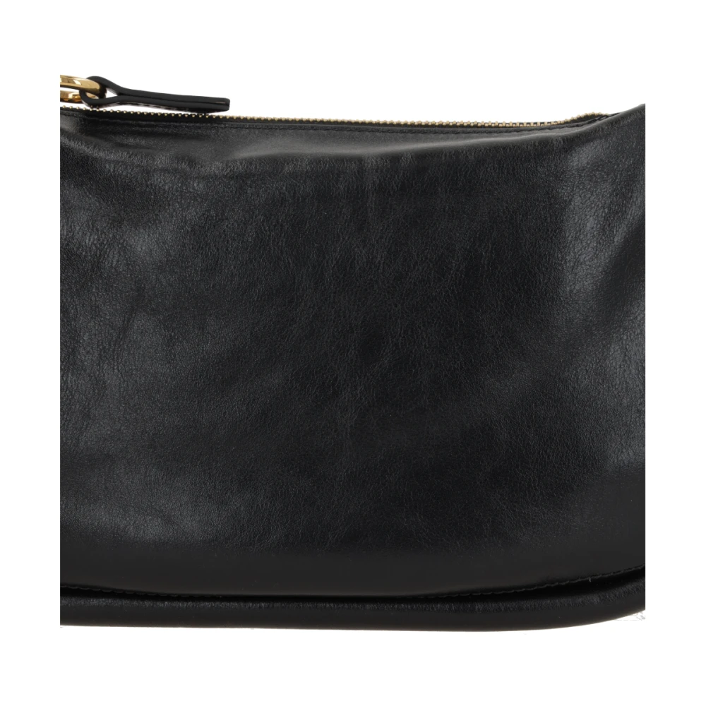 Chloé Zwarte leren handtas met gouden hardware Black Dames