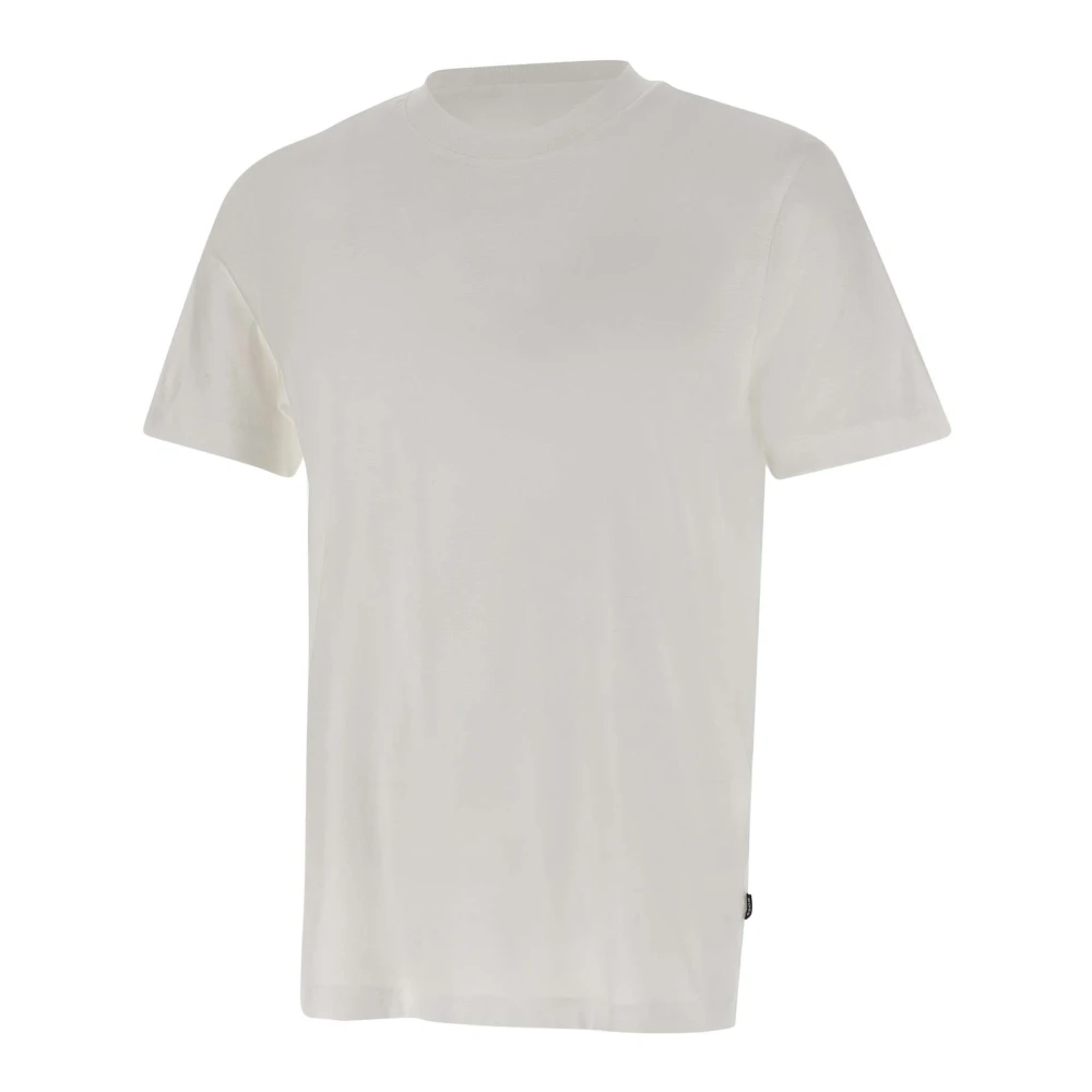 Hugo Boss Wit Gekamd Katoen T-shirt Ronde Hals White Heren