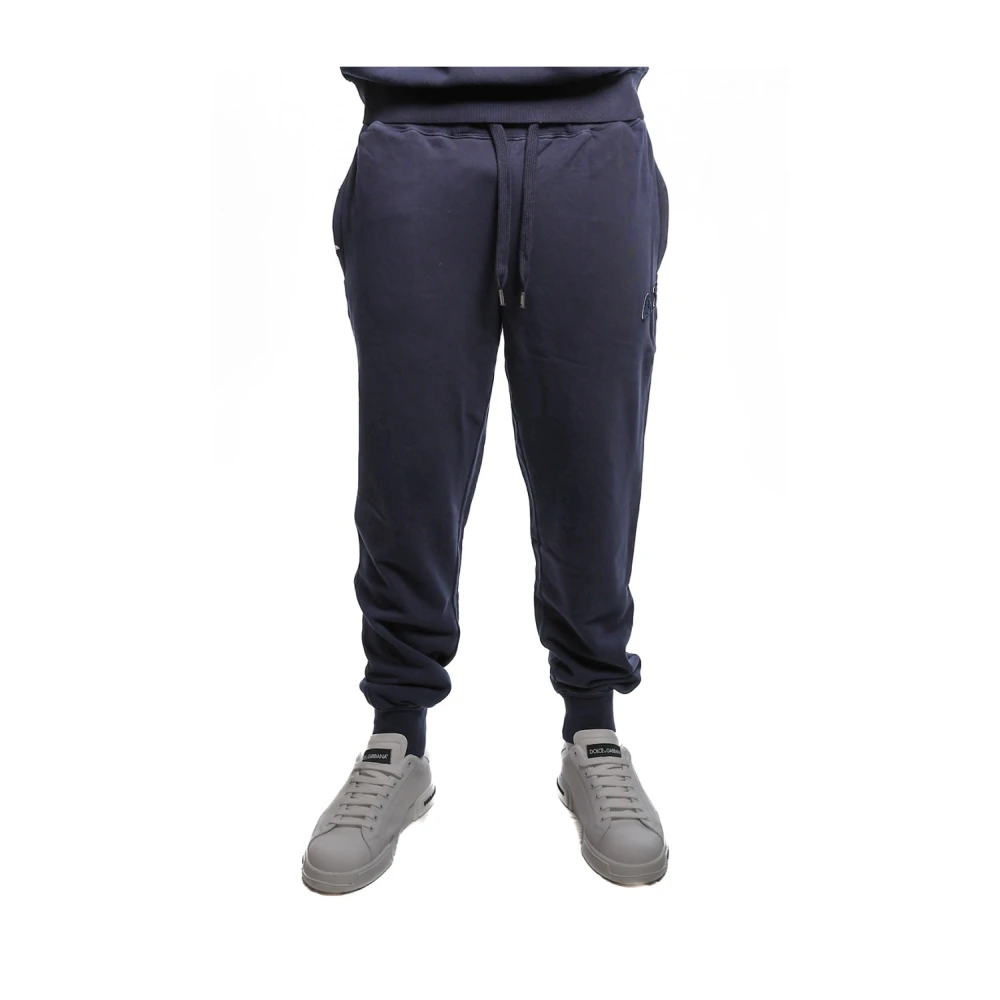 Sun68 Blauwe Katoenen Joggers met Elastische Taille Blue Heren