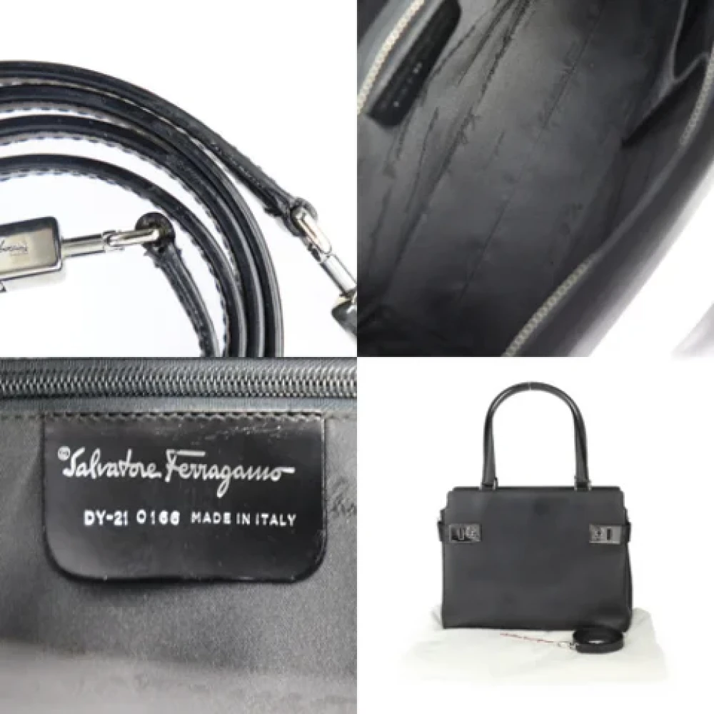 Salvatore Ferragamo Pre-owned Leather handbags Black Dames