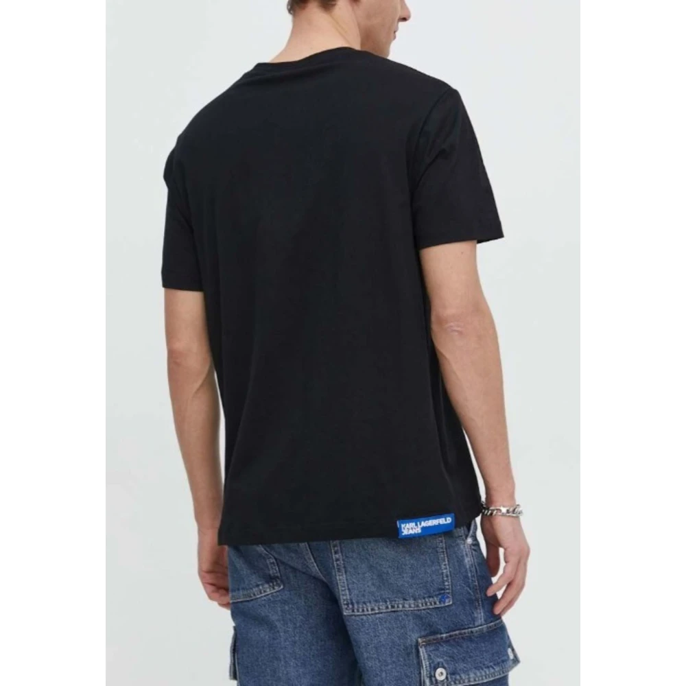 Karl Lagerfeld Heren 3D Monogram Regular T-Shirt Black Heren