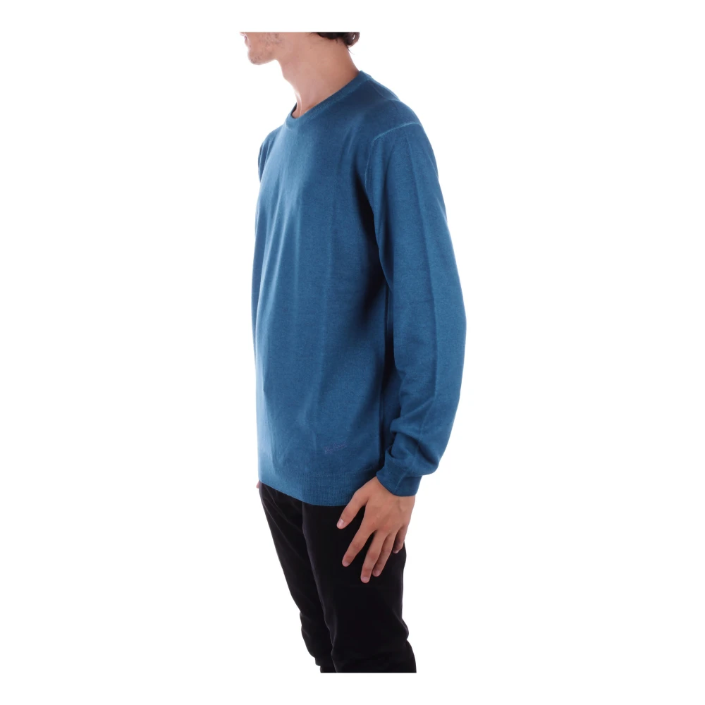 Woolrich Turquoise Logo Front Sweater Blue Heren
