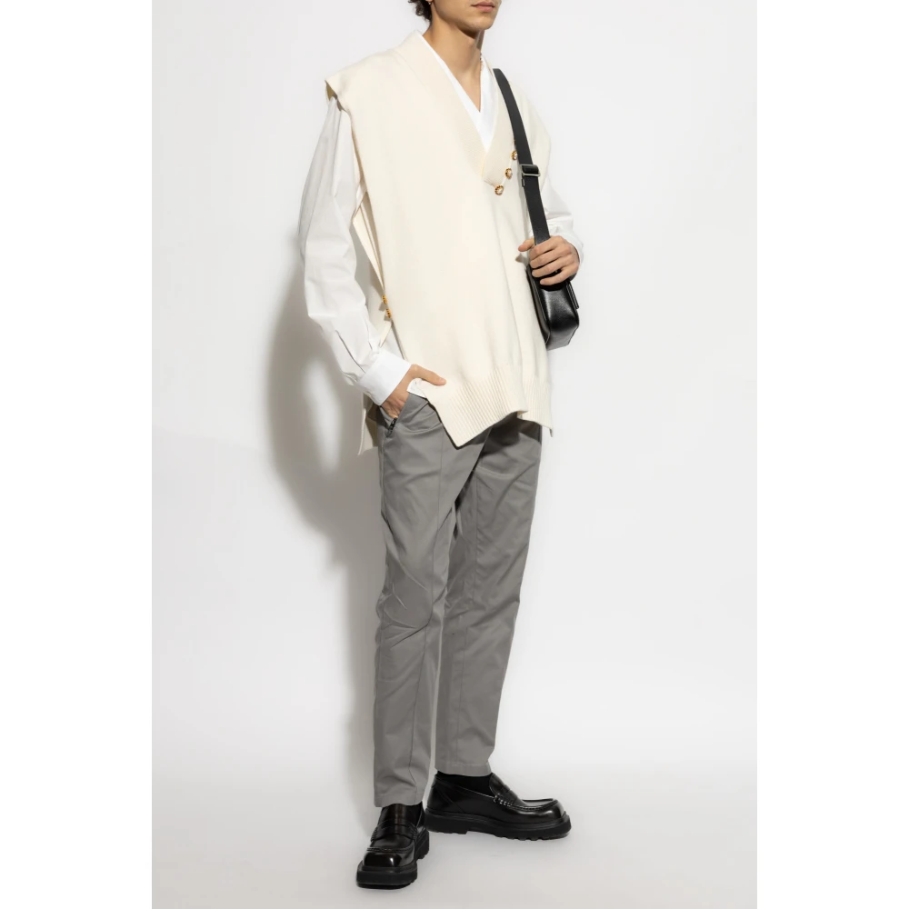 Dolce & Gabbana Trui met glinsterende applicaties Beige Heren