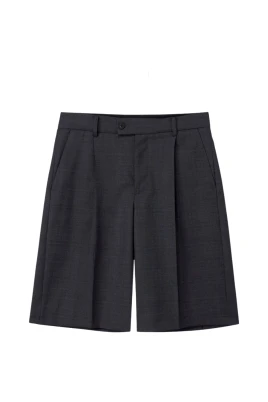 Pleated Bermuda Shorts