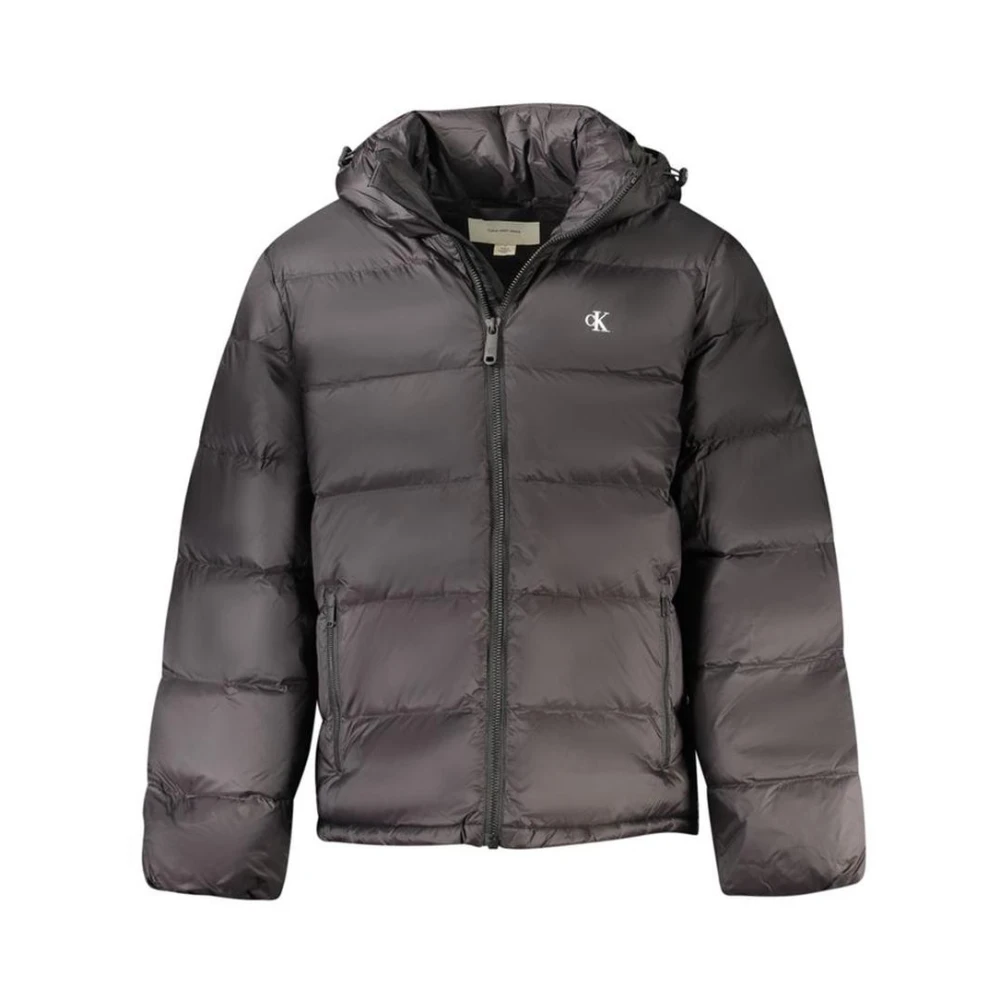 Calvin Klein Men's Black Winter Jackets, 2XL, Polyamide Jacket With Zipper Detailing
